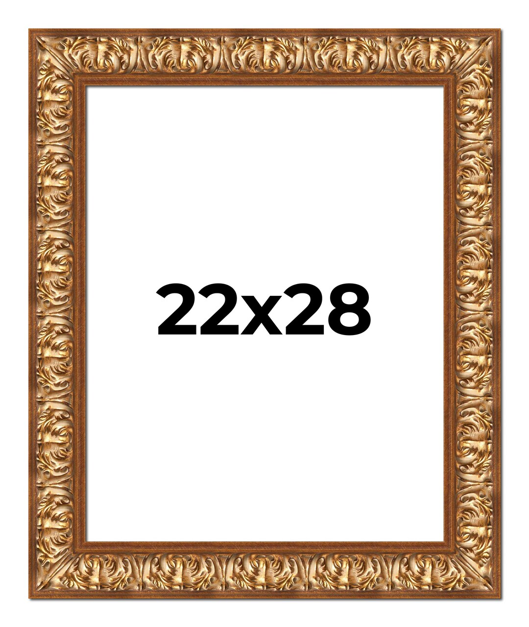 Modern Shadow Box 1" Depth Gold Picture Frame - UV Acrylic, Backing, Hanging Hardware